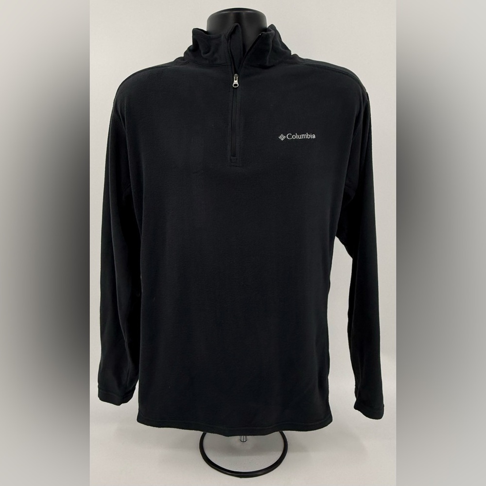 Columbia‎ Mens “Pine Ridge Half Zip” Fleece Pullover L/S Black Size XL New NWT